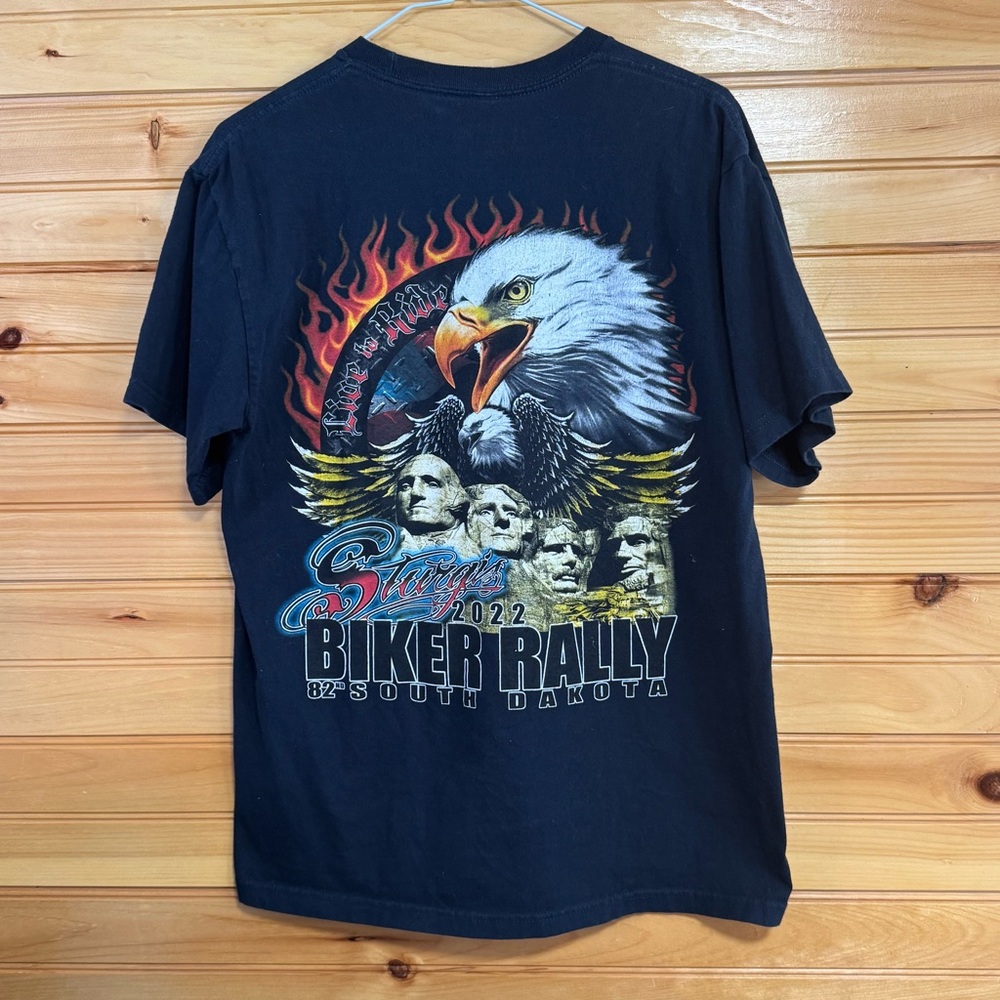 Sturgis South Dakota Biker Rally 2022 Black Tee Medium